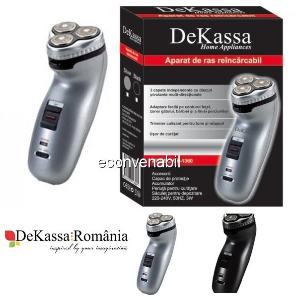 Aparat de ras reincarcabil 3W DeKassa DK1360 foto mare Aparat de ras reincarcabil 3W DeKassa DK1360 foto mare