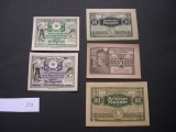 Lot 5 buc. notgeld, gutschein KREMSMUNSTER si GROSSARL diferite Austria