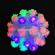 Glob Luminos de Craciun cu Flori 50LED Multicolore 220V 15cm LC foto