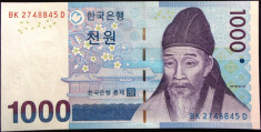 Bancnota 1000 Won / Woni - COREEA DE SUD, anul ? *cod 343 --- UNC! foto