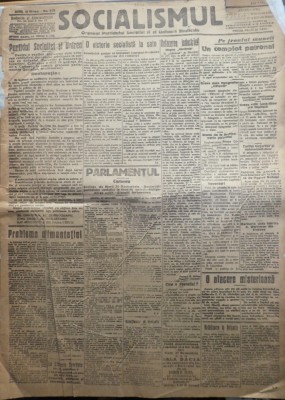 Ziarul Socialismul , Organul Partidului Socialist , nr. 238 / 1922 foto