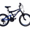 Bicicleta copii UMIT Albatros , culoare negru/albastru , full suspensie , roata PB Cod:2057000000