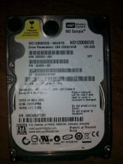 Hard disk Hdd laptop 120GB wd1200bevs perfect functional 100% foto