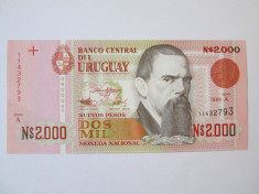 Uruguay 2000 Nuevos Pesos 1989 UNC foto