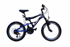 Bicicleta MTB Full Suspensie UMIT Albatros V , culoare Negru/Albastru, roata 26 PB Cod:2657000001 foto