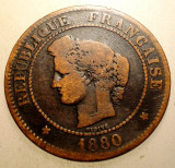 2.912 FRANTA CERES 5 CENTIMES 1880 A, Europa, Bronz