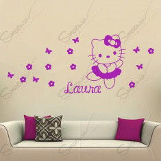 Sticker Personalizat - Hello Kitty * Text Personalizat * foto