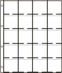 Hartberger standart /10buc./ PVC foi pentru cartonase monede format 50/50 mm
