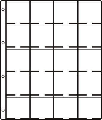 Hartberger standart /10buc./ PVC foi pentru cartonase monede format 50/50 mm