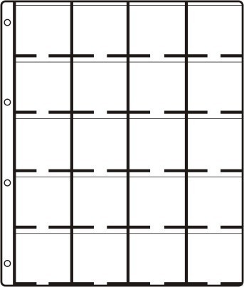 Hartberger standart /10buc./ PVC foi pentru cartonase monede format 50/50 mm