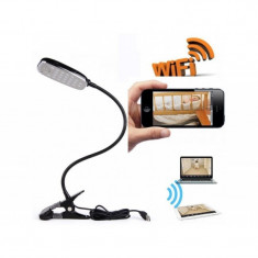 Camera Wi-Fi ascunsa in Lampa de birou Full HD + Detectie la miscare si Alarma! foto