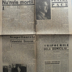 Ziarul nationalist Porunca Vremii , nr. 2184 / 1942 , Sadoveanu