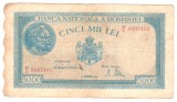 SV * Romania 5000 LEI 1944 , 10 octombrie * Regele Mihai I * WWII