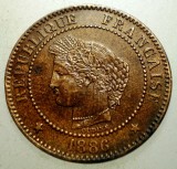 F.273 FRANTA CERES 2 CENTIMES 1886 A, Europa, Bronz