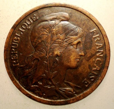 F.345 FRANTA 2 CENTIMES 1907 A foto