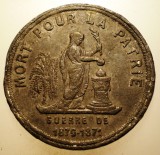 E.025 MEDALIE FRANTA MORT POUR LA PATRIE BATALIA DE LA BUZENVAL 1871 37mm, Europa