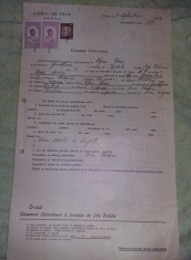 Document oficial vechi 1932,act francat LICEUL DE FETE,T. GRATUIT foto