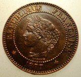 F.262 FRANTA CERES 2 CENTIMES 1877 A XF, Europa, Bronz