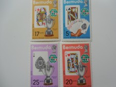 BERMUDA-CAMP INTERNATIONAL DE BRIDGE-SERIE COMPLETA-NESTAMPILATE foto