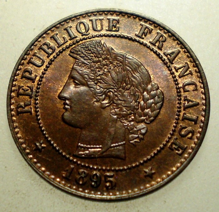 F.223 FRANTA CERES 1 CENTIME 1895 A XF/AUNC