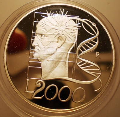 D.395 ITALIA 2000 LIRE 1998 PROOF ARGINT foto