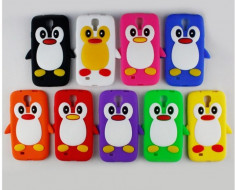 Carcasa protectie spate pinguin din silicon pentru Samsung Galaxy S4 I9500/9505 foto