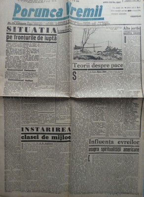 Ziarul de extrema dreapta Porunca Vremii , nr. 2537 / 1943 , Katyn foto