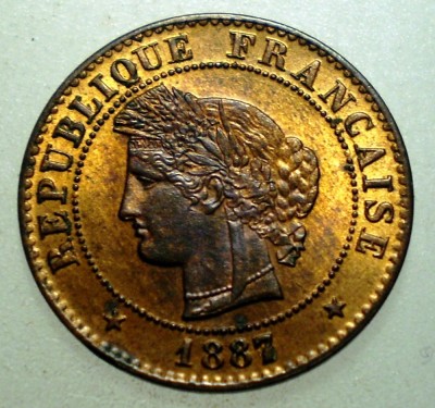 F.212 FRANTA CERES 1 CENTIME 1887 A XF/AUNC foto