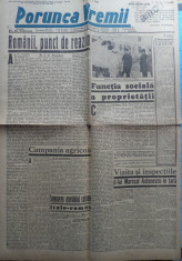Ziarul nationalist Porunca Vremii , nr. 2494 / 1943 , Antonescu la Tiraspol foto