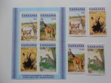 Bloc serie timbre fauna animale nestampilate Tanzania timbre filatelice postale, Nestampilat