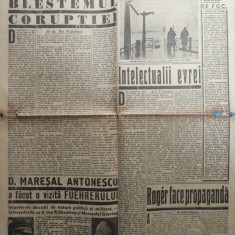 Ziarul nationalist Porunca Vremii , nr. 2158 / 1942 , Antonescu - Hitler