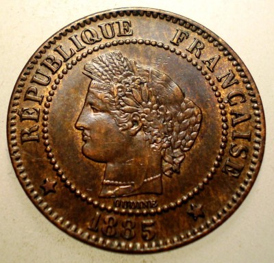 F.272 FRANTA CERES 2 CENTIMES 1885 A XF/AUNC foto