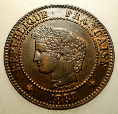 F.276 FRANTA CERES 2 CENTIMES 1887 A XF/AUNC foto