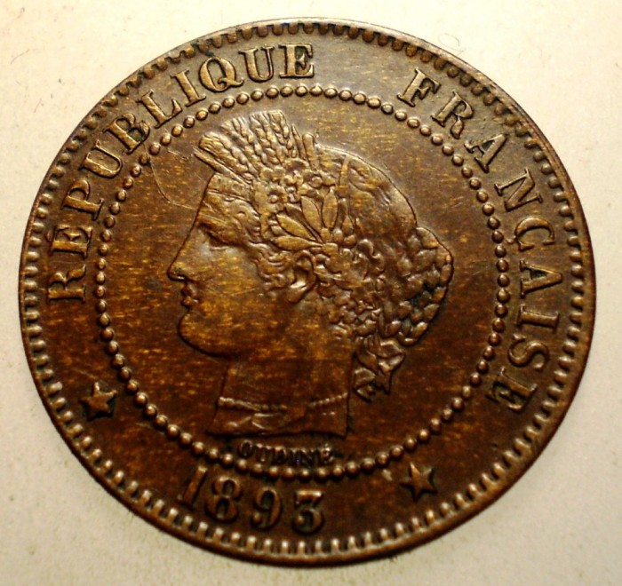 F.324 FRANTA CERES 2 CENTIMES 1893 A