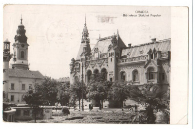 CPI (B9413) CARTE POSTALA - ORADEA, BIBLIOTECA SFATULUI POPULAR, RPR foto