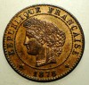 F.164 FRANTA CERES 1 CENTIME 1878 A XF/AUNC, Europa, Bronz