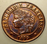 F.222 FRANTA CERES 1 CENTIME 1895 A XF, Europa, Bronz