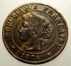 F.084 FRANTA CERES 1 CENTIME 1874 A, Europa, Bronz