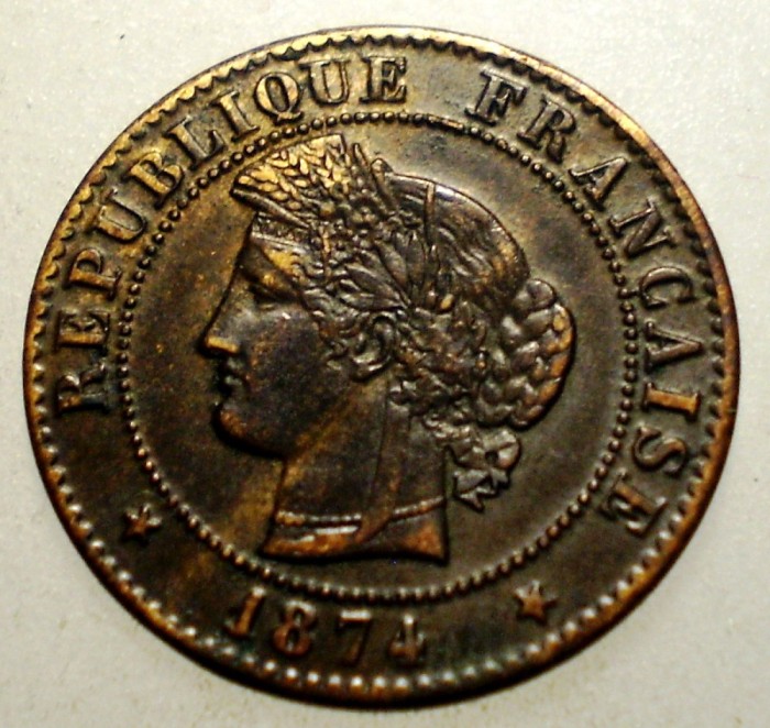 F.084 FRANTA CERES 1 CENTIME 1874 A