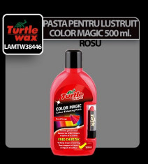 Pasta pentru lustruit caroserii Turtle wax Color Magic 500 ml - Rosu Profesional Brand foto