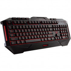 Tastatura Asus Cerberus Gaming, Wired, dimensiuni: 471x186x41mm, culoare: negru, 1100gr, Backlight 2 culori(rosu/albastru), usb foto