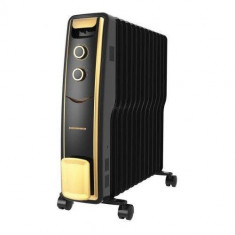 Calorifer electric cu ulei,13 elementi, 2500 W, Negru foto