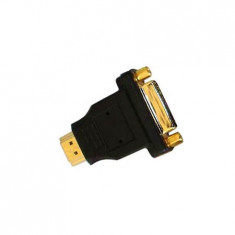 ADAPTOR CABLU DVI MAMA - HDMI TATA GOLD Util ProCasa foto