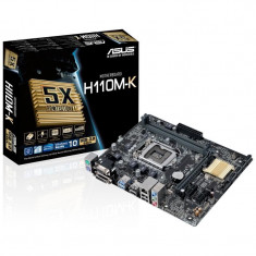 Placa de baza Asus Socket LGA1151, H110M-K, H110, 2*DDR4 2133MHz, 1*VGA/1*DVI, 1*PCIEx16, 2*PCIEx1, 4*SATAIII, foto