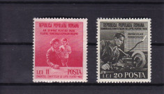 ROMANIA 1950 , LP 270 , LUPTA PENTRU PACE SERIE MNH foto