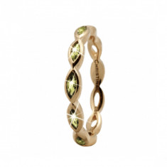 Inel, Eternity Peridot, Argint placat cu Aur Galben 18k, Marimea 49 foto