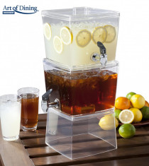 DISPENSER SUCURI CU DOUA RECIPIENTE, 5.6 L / RECIPIENT; material dispenser:plastic (Acrylonitrile-styrene copolymer); foto