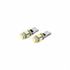 Set Led Pozitie Canbus T10 Fara Eroare 5 SMD foto