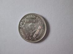 Africa de Sud 3 Pence 1952 Argint-Regele George VI foto