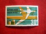 Serie -Aviatie - Air Afrique Service 1966 Togo , 1 valoare, Nestampilat